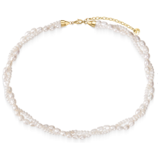 Подвійне кольє з намистин перлів